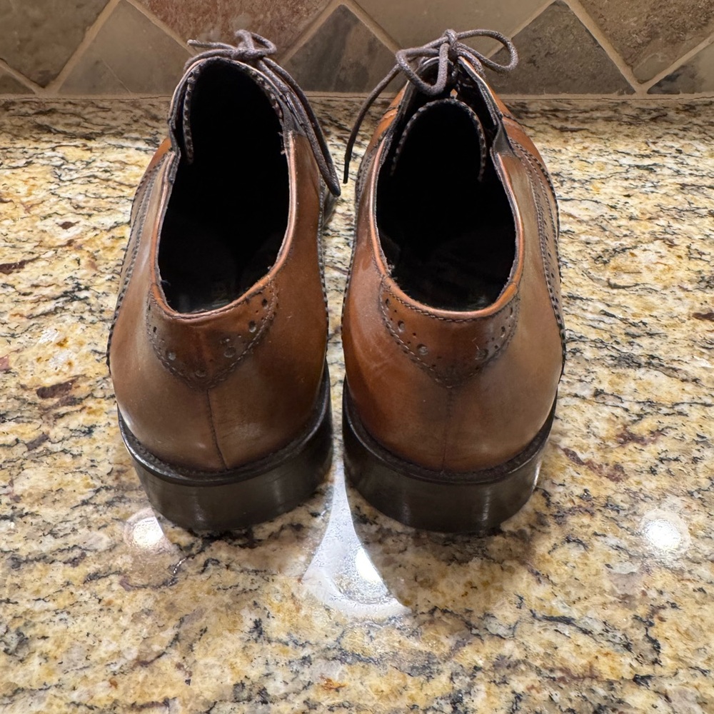 Donald J. Pliner Brown Leather Oxfords - Picture 6 of 8